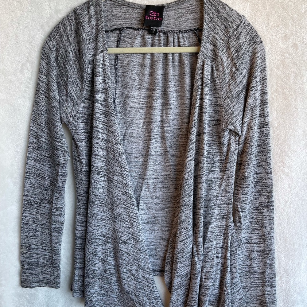 2B Bebe small gray cardigan